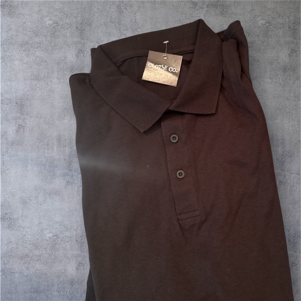 Classic Black Polo Shirt with Ribbed Collar NWT size 3XLT